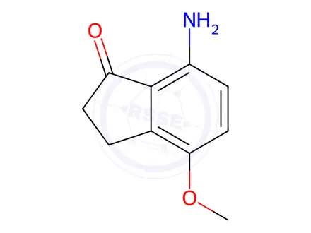 Chemical structure of 7-Amino-4-methoxy-2,3-dihydro-1H-inden-1-one