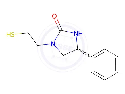 Chemical structure of DL-2-Oxo-3-(2-mercaptoethyl)-5-phenylimidazolidine