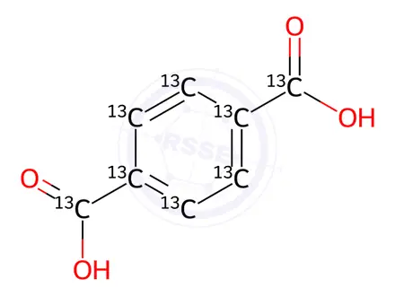 Chemical structure of Terephthalic Acid-13C8