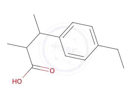 Chemical structure of 3-(4-Ethylphenyl)-2-methylbutanoic acid