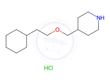Chemical structure of 4-[(2-Cyclohexylethoxy)methyl]piperidine hydrochloride