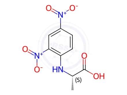 Chemical structure of N-(2,4-Dinitrophenyl)-L-alanine