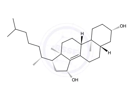 Chemical structure of 15beta-hydroxycholestene 26660-51-5