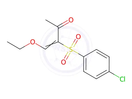 Chemical structure of 3-((4-CHLOROPHENYL)SULFONYL)-4-ETHOXYBUT-3-EN-2-ONE