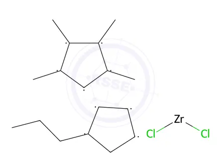 Chemical structure of (N-PROPYLCYCLOPENTADIENYL)(TETRAMETHYLCYCLOPENTADIENYL)ZIRCONIUM DICHLORIDE