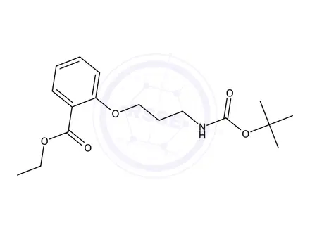 Chemical structure of Ethyl 2-(3-((tert-butoxycarbonyl)amino)propoxy)benzoate