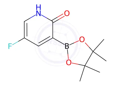 Chemical structure of 5-Fluoro-3-(tetramethyl-1,3,2-dioxaborolan-2-yl)pyridin-2-ol
