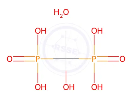 Chemical structure of (1-Hydroxyethane-1,1-diyl)bis(phosphonic acid) hydrate