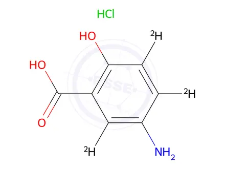 Chemical structure of Mesalamine-d3 HCl