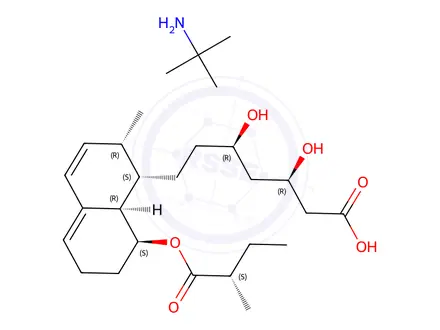 Chemical structure of Mevastatin Hydroxy Acid t-Butylamine Salt