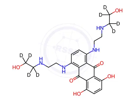 Chemical structure of Mitoxantrone-d8