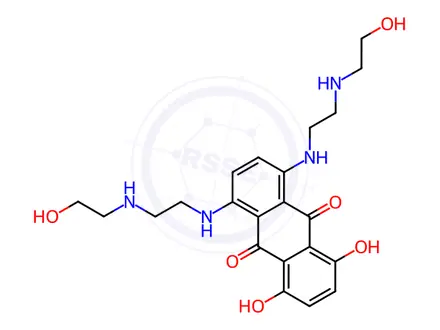 Chemical structure of Mitoxantrone Dihydrochloride