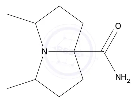 Chemical structure of 3,5-Dimethylhexahydro-1H-pyrrolizine-7a-carboxamide