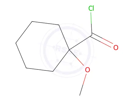 Chemical structure of 1-methoxycyclohexane-1-carbonyl chloride