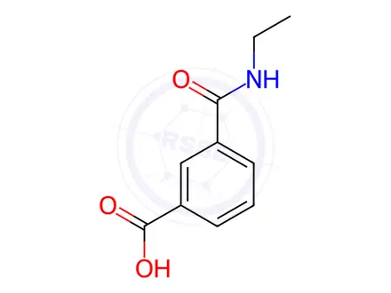 Chemical structure of 3-[(ethylamino)carbonyl]benzoic acid