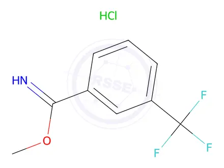 Chemical structure of Methyl 3-(Trifluoromethyl)benzimidate Hydrochloride