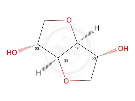 Chemical structure of 1,4:3,6-Dianhydro-L-iditol
