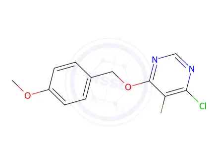 Chemical structure of 5-BroMo-4-chloro-6-((4-Methoxybenzyl)oxy)pyriMidine