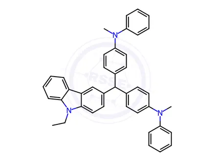 Chemical structure of 4,4'-[(9-ethyl-9H-carbazol-3-yl)methylene]bis[N-methyl-N-phenylaniline