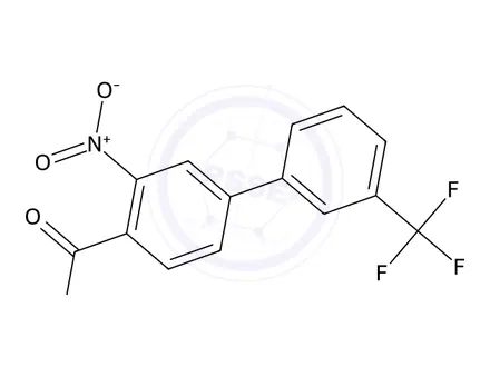 Chemical structure of 3-Nitro-3'-(trifluoromethyl)-[1,1'-biphenyl]-4-carboxylic acid