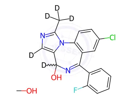 Chemical structure of 4-Hydroxy Midazolam-d5 Methanoate