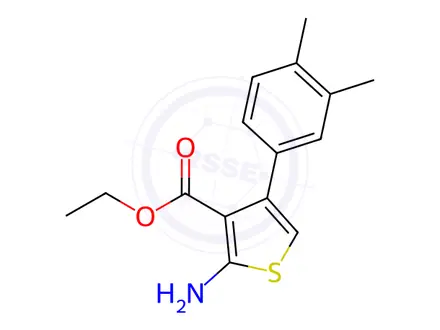 Chemical structure of Ethyl 2-Amino-4-(3,4-dimethylphenyl)thiophene-3-carboxylate