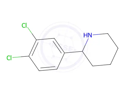 Chemical structure of (S)-2-(3,4-DICHLOROPHENYL)PIPERIDINE
