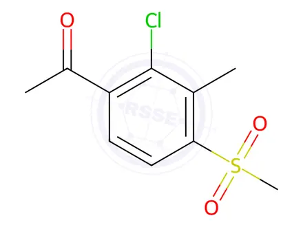 Chemical structure of 1-(2-CHLORO-4-METHANESULFONYL-3-METHYL-PHENYL)-ETHANONE