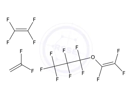 Chemical structure of Propane, 1,1,1,2,2,3,3-heptafluoro-3-[(1,2,2-trifluoroethenyl)oxy]-, polymer with 1,1-difluoroethene and 1,1,2,2-tetrafluoroethene