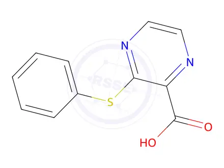 Chemical structure of 3-(Phenylsulfanyl)pyrazine-2-carboxylic Acid
