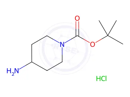 Chemical structure of 1-Boc-4-aminopiperidine hydrochloride