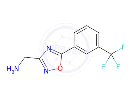 Chemical structure of 1,2,4-Oxadiazole-3-methanamine, 5-[3-(trifluoromethyl)phenyl]-