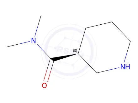 Chemical structure of 3-Piperidinecarboxamide,N,N-dimethyl-,(3S)-(9CI)
