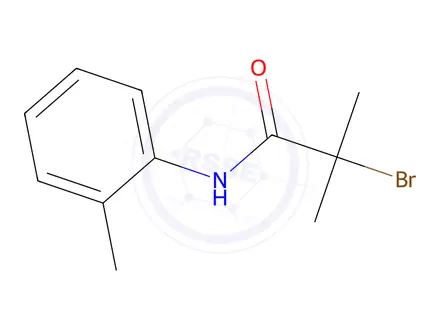 Chemical structure of 2-Bromo-2-methyl-N-(2-methylphenyl)propanamide