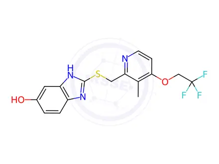 Chemical structure of 5-Hydroxy Lansoprazole Sulfide