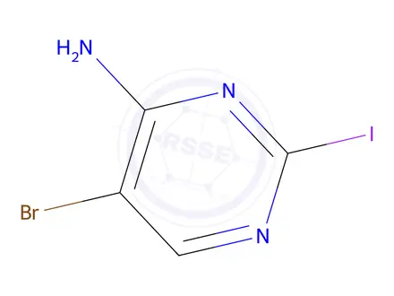 Chemical structure of 5-Bromo-2-iodopyrimidin-4-amine
