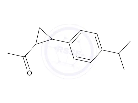 Chemical structure of 1-(2-(4-Isopropylphenyl)cyclopropyl)ethan-1-one