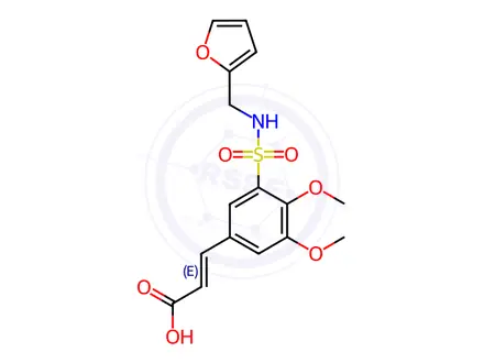Chemical structure of 3-{3-[(Furan-2-ylmethyl)-sulfamoyl]-4,5-dimethoxy-phenyl}-acrylic acid
