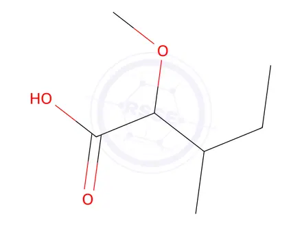 Chemical structure of 2-methoxy-3-methylpentanoic acid