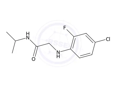 Chemical structure of 2-((4-Chloro-2-fluorophenyl)amino)-N-isopropylacetamide