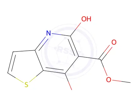 Chemical structure of methyl 5,7-dihydroxythieno[3,2-b]pyridine-6-carboxylate