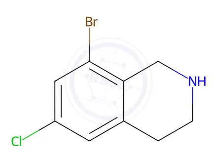 Chemical structure of 8-Bromo-6-chloro-1,2,3,4-tetrahydroisoquinoline