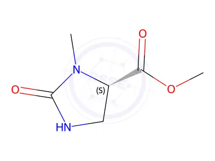 Chemical structure of Methyl (4S)-3-methyl-2-oxo-4-imidazolidinecarboxylate