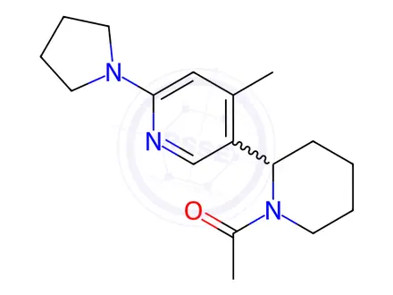 Chemical structure of 1-(2-(4-Methyl-6-(pyrrolidin-1-yl)pyridin-3-yl)piperidin-1-yl)ethanone