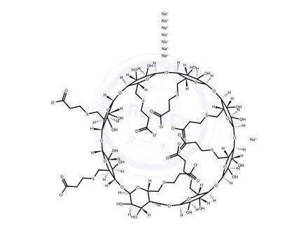Chemical structure of Sugammadex sodium Reference substance
