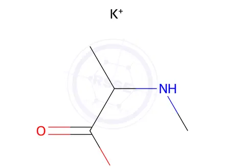 Chemical structure of potassium N-methylalaninate