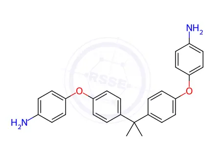 Chemical structure of 4,4-(4,4-Isopropylidenediphenyl-1,1-diyldioxy)dianiline