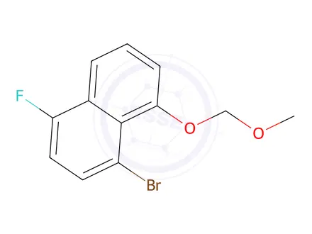 Chemical structure of 4-bromo-1-fluoro-5-(methoxymethoxy)naphthalene