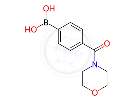 Chemical structure of 4-(Morpholine-4-carbonyl)phenylboronic acid
