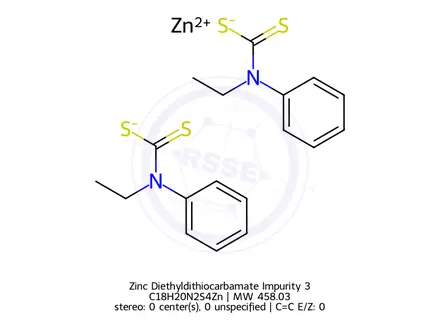 Chemical structure of Zinc Diethyldithiocarbamate Impurity 3